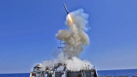 File photo: The US Navy launches a Tomahawk cruise missile.
